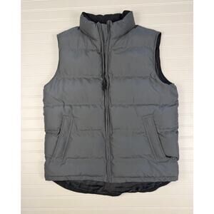 Weatherproof Puffer Vest Mens Size [M/L] Gray Quilted Zip Lightweight
